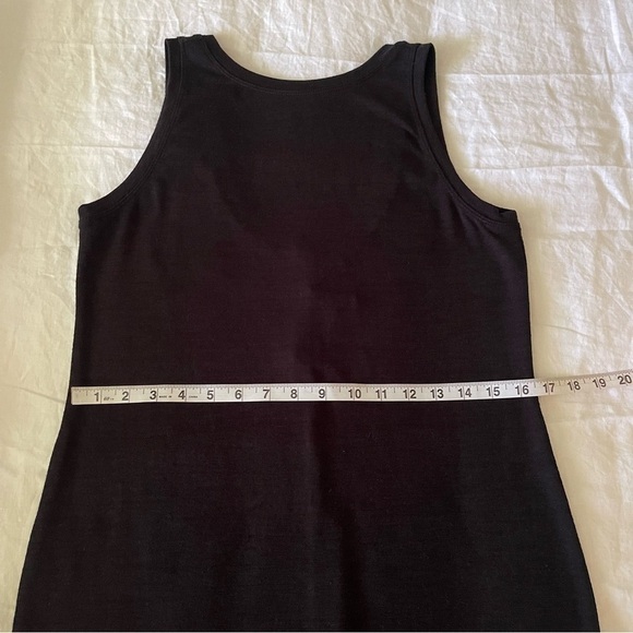 Gap Black Midi Dress sleeveless Crew Neck Knit Stretchy Size XS Fits Like M - Picture 12 of 14
